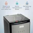 Igloo Bottom Loading Water Cooler – Hot, Cold, & Room Temperature Dispenser – Stainless Steel, Holds 3 & 5 Gallon Jugs, Child Safety Lock – for Homes, Kitchens, Offices, Dorms