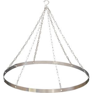 Silver Metallic Ceiling Drapes Hanging Kit 24 Inches Hoop Metal Hardware Kit for Wedding Drapes Decorations