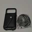 LUCKYCOIN Crossbody Wallet Phone Case for iPhone 17 Pro Max, Genuine Phone Case with Expandable Wallet Card Holder & Adjustable Removable Crossbody Strap, Phone Purse with Card Slot - Retro Black