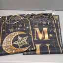 Avezano Eid Mubarak Banner Eid Decorations Black and Gold Muslim Ramadan Door Banner for Home Ramadan Decorations Indoor Outdoor