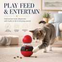 Cat Interactive Toys,Cat Treat Dispenser,Cat Toys for Indoor Cats,Sound Cat Puzzle Feeder Stimulating Activity,Portion Control Slow Feeder with Adjustable Food Intake,Suitable for Kitten and Adult Cat