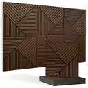 MAGICUBETIC 6Pcs Peel and Stick Wood Panels Decor Acoustic Wall Panels