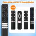 Voice Remote Replacement for TCL Google TV,RC813 Remote Control Only Compatible with TCL QM8/QM7/Q7/Q6/Q5 Series Android Smart TV