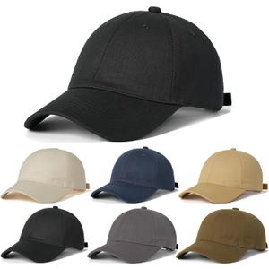 6Pack Unisex Vintage Washed Cotton Baseball Cap Soft Unconstructed Plain Blank Adjustable Size Dad Hat (US, Alpha, One Size, 6 Pcs-A)