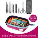 Rough Enough Large Pencil Case, Art Supplies Organizer for Students Artists