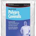 Buffalo Industries (68509) Hooded Zip-Front Economy-Grade Polypro Disposable Coverall - Size XL, Pack of 1 - Lightweight Protection Against Liquids, Sprays, Powders and Sanding Dust