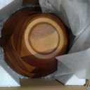 AIDEA Acacia Wooden Serving Bowls, 7 Inch Set of 4 for Salad, Soup, Noodle and More