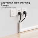 78" Silicone Cord Hider for 2-3 Cords,Flexible Side-Opening Self-Adhesive Cord Covers for Wires on Wall Mount TV,Easier Setup for Home Office Cable Management Wire Hider,1.1" W x 0.6" H,White