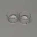 2 Pcs Hamster Food and Water Bowl Glass Anti-Turning Transparent Dish for Hamster and Other Small Pet