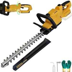 Cordless Hedge Trimmer Compatible with DEWALT 20V MAX Battery, 20-Inch Electric Hedge Trimmer Cordless Bush Trimmers Battery Powered, 2/3'' Cutting Capacity, 180 Rotatable Handle (No Battery)
