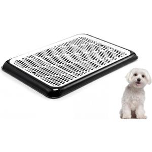 Mifoci Dog Pee Pad Holder Potty Tray Portable Dog Litter Box Toilet Training for Indoor Outdoor Small Medium Large Pet Puppy(Black,19.69 x 14.17 Inches,1 Pcs)