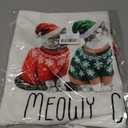 Meowy Christmas Pillow Covers 12x20, Cat Lover Gifts for Women, Cute Cats with Santa Claus Hat Pillow Covers for Home Living Room Bedroom