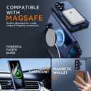 Hensinple for Samsung Galaxy Z Fold 7 Case Magnetic,Z Fold 7 Case [Compatible with MagSafe] Translucent Matte Military Grade Drop Proof Protection Shockproof Hard PC Rugged Phone Cover(Blue)