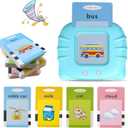 Toddler Toys,Talking Flash Cards Educational Gifts for Age 1 2 3 4 5 9 Years Old Boys,Montessori Toy,Children's Autism Sensory,Speech Therapy Toys with 224 Words-Blue