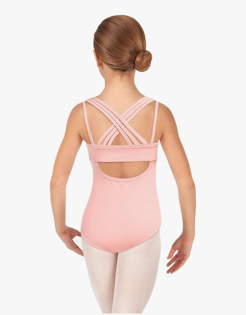 Zaclotre Ballet Leotard for Girls Crisscross Straps Gymnastic Outfits Hollow Back Dance Leotards 160