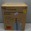 Bonsaii 12-Sheet Cross Cut Paper Shredder, 5.5 Gal Home Office Heavy Duty Shredder for Paper, Credit Card, Mail, Staples, with Transparent Window, High Security Level P-4 (C275-A)