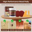 BONCART Mahogany Wood Filler,Paintable, Stainable, Sandable, Wood Putty can Quickly Repair Holes, Cracks, Chips, Damage, and Scorched Areas of Wooden Furniture