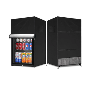 Outdoor Refrigerator Cover, Waterproof Upright Mini Upright Freezers Cover, Beverage Beer Refrigerator Protection Cover for most 3.0 Cubic Compact Mini Freezer (Black, 22''Lx23''Wx34''H)