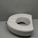 Medline 5" Elevated Toilet Seat Riser W/Microban Antimicrobial Protection for Seniors, Adults & Handicapped – 350 Lbs. Capacity, White