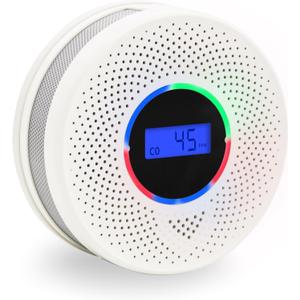 10-Year Battery Wireless Interconnected Smoke and Carbon Monoxide Detector, Smart Interlink Smoke CO Alarm with Digital Display, Fire and CO Combo Alarm for Home, Exp: 2036/03/02(1 Pack)