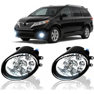 LED Fog Light For Toyota Sienna 2011-2014 Pair Bumper Fog Light Driving Lamp Replacement Fog Light Assemblies,6000k White,Pack of 2