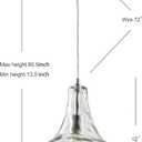 JONATHAN Y 9" Chrome 1-Light Metal and Glass Schoolhouse Pendant Light, Adjustable Height Twirled Teardrop Silhouette for Kitchen Island, UL Listed, LED Bulb Included JYL3519A