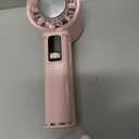 AMACOOL Handheld Fan with Ice Cooler, Mini Portable Fan Rechargeable, 18Hrs Cooling, 0-100 Adjustable Speed, Small Yet Powerful, Personal Hand Fans for Travel, Beach, Outdoor, Makeup, Gifts for Women (Pink)