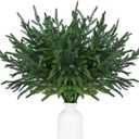 Lvydec 8 Pack Christmas Norfolk Pine Branches, 17 Inches Artificial Norfolk Pine Stems Christmas Branches DIY Crafts for Xmas Holiday Winter Home Table Decor