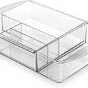 BINO | 7-Section Expandable Plastic Drawer Organizer | Makeup Storage | Space-Saving Makeup Storage | BPA - Free Material | Home Essential | Bathroom Vanity Organizer | Cosmetic