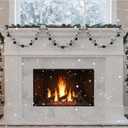 Liliful 2 Pcs Black Christmas Garland Decorations 6 ft Black and Silver Ball Ornaments Gothic Bulb Garland Xmas Tree Bauble Decoration for Party Supplies Indoor Outdoor Home Decoration