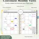 2026 Planner, Hardcover Leather Weekly and Monthly Planner, January 2026 - December 2026, Spiral Yearly Agenda Organizer Book 2026 with Tabs, Daily Calendar Planners for School Work Home, A4 (8.5" x 11"), Blue