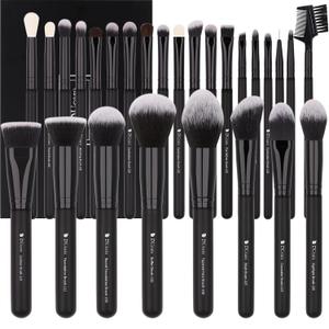 DUcare Professional Makeup Brushes Set 27Pcs Makeup Brush Set Premium Synthetic Kabuki Foundation Blending Face Powder Blush Concealers Eye Shadows Brushes (Black)
