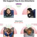Cabeau Travel Essential Neck Pillow - Fits Most Neck Sizes (11-21 inches) - Evolution X Three Ways to Adjust for Ultimate Comfort on Long Flights (Amethyst)