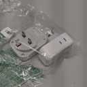 UK Adapters for Travel 2 Pack, TESSAN Type G US to UK Plug Adapter with 4 Outlets 3 USB Charger(1 USB C Port), Power Adaptor for USA to Ireland Scotland Dubai Hong Kong England British Kenya London