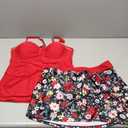 Yonique Womens Underwire Tankini Swimsuits with Skirt Two Piece Bathing Suits Tummy Control Swimwear, Size Large