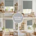 ChrisDowa Cordless Blackout Roller Shades for Windows, Striped Free-Stop Window Blinds with Privacy, Thermal Insulated Window Shades for Home, Office and Door. Grey, 20" W x 72" H