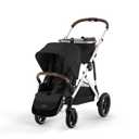 Cybex Gazelle S All-in-One Toddler and Baby Stroller with Over 20 Modular Configurations, Ergonomic Near-Flat Recline, Shopper Basket, and Compact Fold, Moon Black, Silver Frame