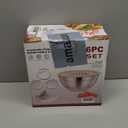 Mixing Bowls with Lids Set, 6 Piece Stainless Steel Nesting Storage Bowls for Kitchen, with 3 Grater Attachments & Non-Slip Bottoms, Size 5.5,3.5,2.5,2.1,1.5,1.1 QT (Khaki)