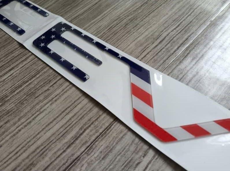3D Tailgate Insert Letters for Silverado 2019 2020 2021 2022 2023 2024 2025, Flag Design Emblem Badge Nameplate