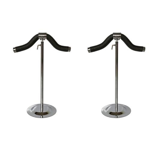 Infant Clothes Display Stand: 2pcs Display Metal Hanger Stainless Clothes Stand Dress Showing Storage Steel Support Girl Clothing Dress Stand, Black And Purple