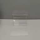 Tasybox Acrylic File Holder, Clear File Sorter Desk File Organizer 3 Sections Office Desktop Rack 9" x 6.5" x 6.5"