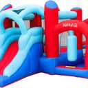 AirMyFun Inflatable Bounce House, Bouncy House with Slide,Indoor Outdoor Bounce House with Ball Pit,Basketball Hoop,Target Balls and Boxing,Inflatable Bouncer for Party