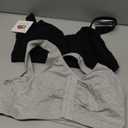 Fruit of the Loom Women's Multi-Pack Front Closure Cotton Bra (36, Black Hue/Heather Grey 2-pack)