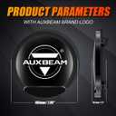 Auxbeam 7 Inch Black Protective Light Covers, Round Offroad Light Shield, Street Road Compliant, 7" Diameter Lens Cap, Snap-On Design, 2 Packs