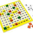 Learning Resources Hundred Number Board, Early Math, Counting Games for Kids,151 Piece Set, Ages 5+