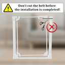 WAOWAO Clear Baby Gate for Stairs Modern Design Acrylic Auto Close Pet Gate, 29.52-37.79" Wide Safety Baby Gate for Doorways,White Clear Dog Gates Indoor, Hallways,Kitchen