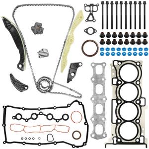 2.4L Timing Chain Kit with HGS167 Head Gasket Set with Bolts Fits for 2007-2014 Chrysler 200 Sebring, for 2007-2015 J-eep Compass Patriot, for 2008-2016 Dodge Avenger Journey 2.4L L4 Replace 4884868AB