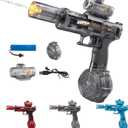 Automatic Water Gun for Adults – Battery Powered Electric Squirt Gun with Fast Continuous Shooting,Automatic Squirt Gun with Nozzle Flash & Water Spray Sound,Lightweight Outdoor Summer Water Gun,Gray