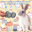 2 x 8pcs Stacking Cups for Rabbits, Different Sizes Stack up Bunny Snack Cups Multi-Colored Reusable Plastic Bunny Nesting Toys Stackable for Small Animals Guinea Pig Pet Hiding Food and Playing