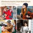 Beanie for Women - Men Modal Sleep Cap, Cotton Chemo Beanie Hat - Unisex Skull Cap - Soft and Skin Friendly Beanies (Black+navy Blue)